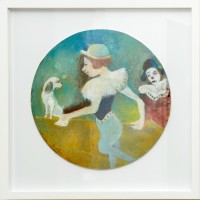 "Quelle patience !"
(Dan STEFFAN)
Huile sur toile
Tondo 33 cm